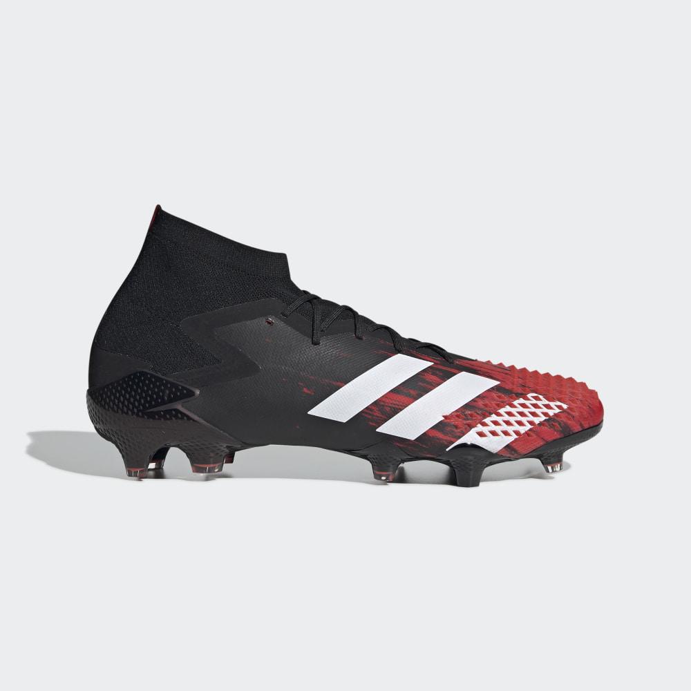 Ghete Fotbal Adidas Predator Mutator 20.1 Firm Ground Barbati Romania - Negrii/Albi/Rosii EF1629